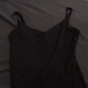 Black spaghetti strap